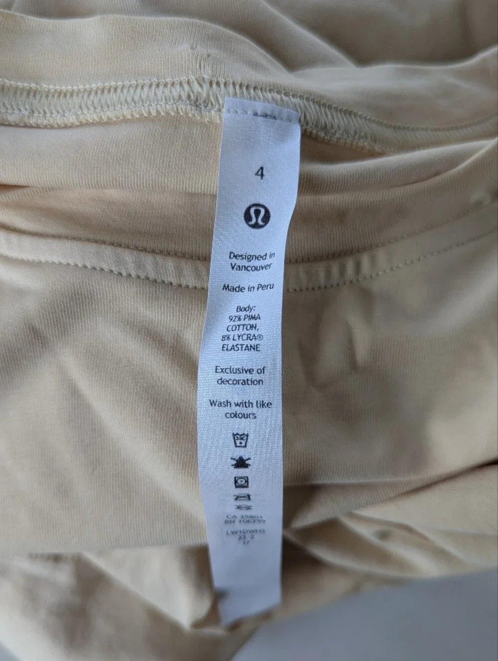 Lululemon Women's Tan Cotton Wrap Front T-Shirt Dress